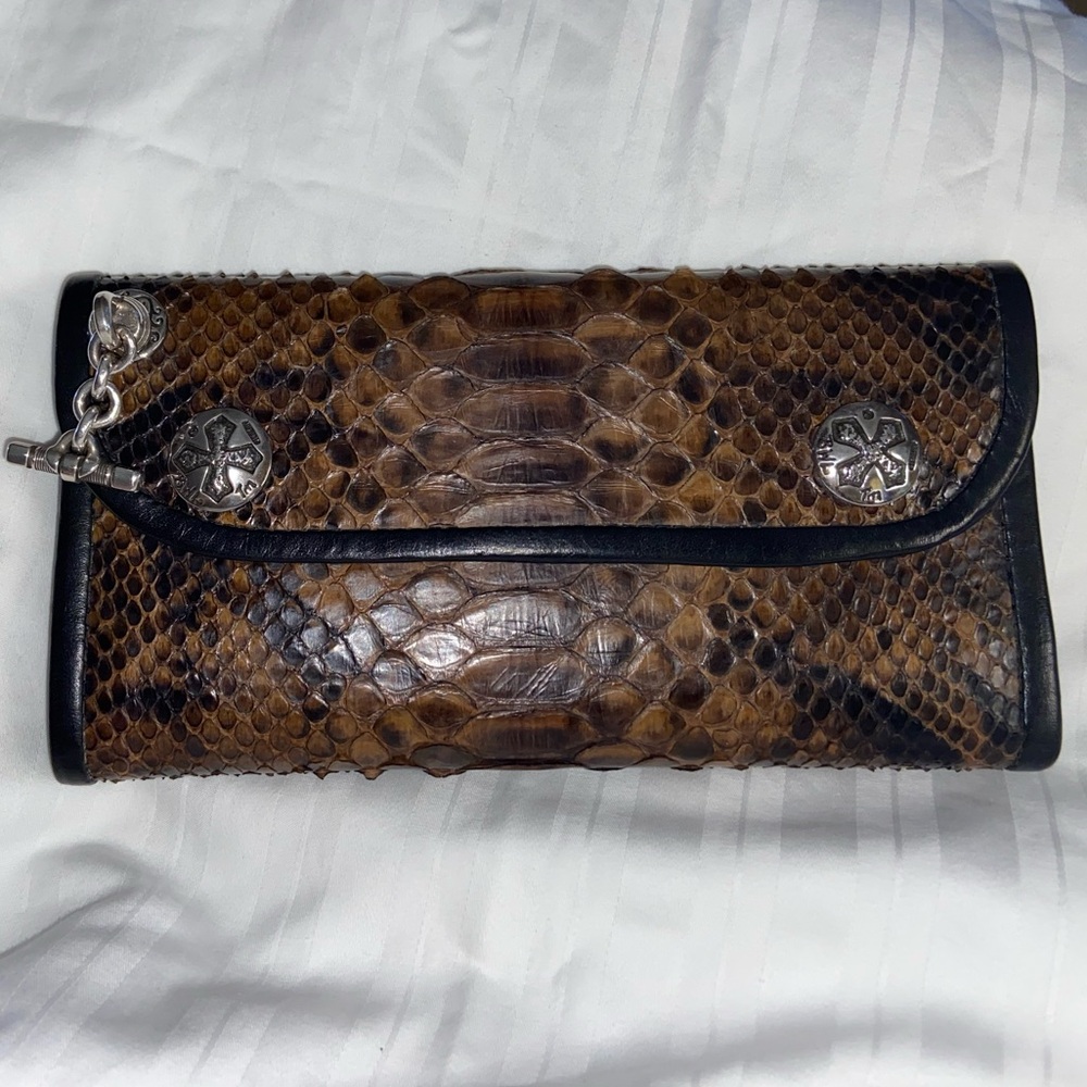 RARE One of a kind Bill Wall python Leather BWL wallet
